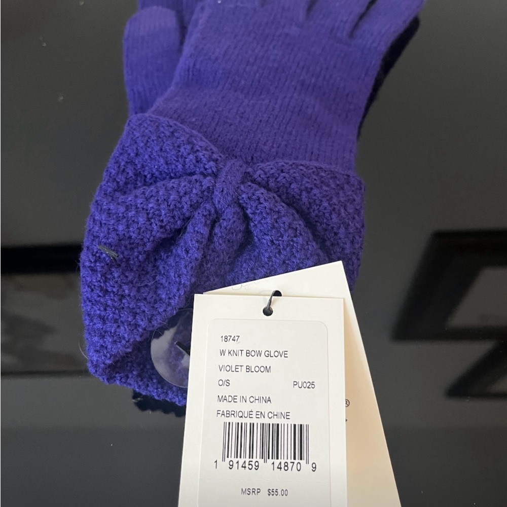 Uggs Violet Bloom Knit Bow Gloves